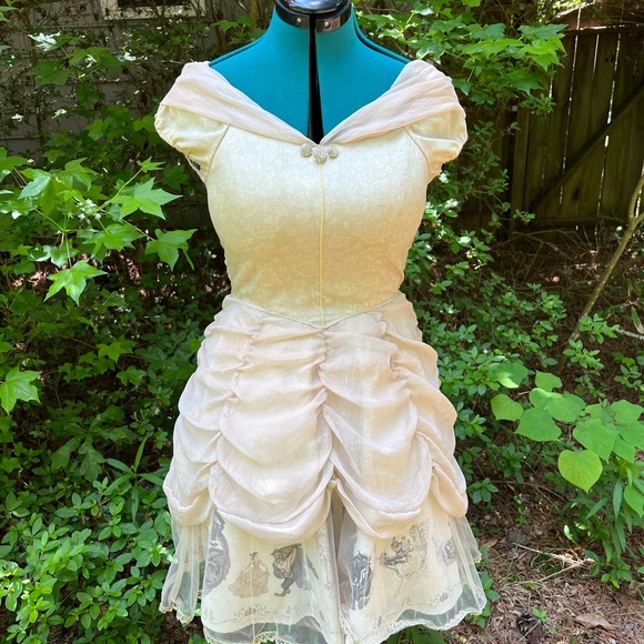 Secret Honey Disney Belle Yellow dress Dance Beauty and the Beast Cosplay Tagged - Picture 2 of 14